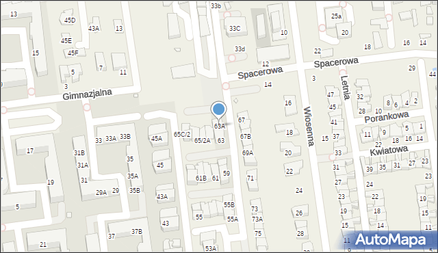 Nowa Iwiczna, Zimowa, 63A, mapa Nowa Iwiczna