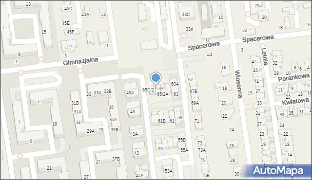 Nowa Iwiczna, Zimowa, 65B, mapa Nowa Iwiczna