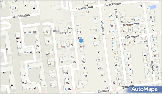 Nowa Iwiczna, Zimowa, 71, mapa Nowa Iwiczna