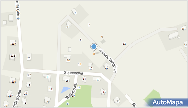 Nowa Karczma, Zielone Wzgórze, 8, mapa Nowa Karczma