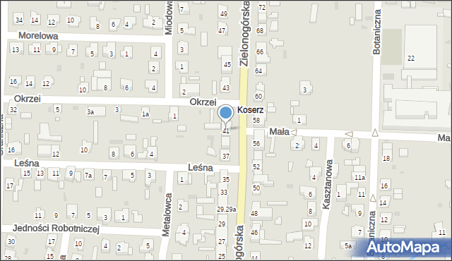 Nowa Sól, Zielonogórska, 41, mapa Nowa Sól