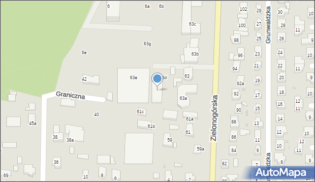 Nowa Sól, Zielonogórska, 63d, mapa Nowa Sól
