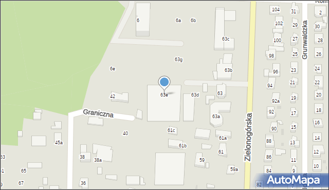Nowa Sól, Zielonogórska, 63e, mapa Nowa Sól