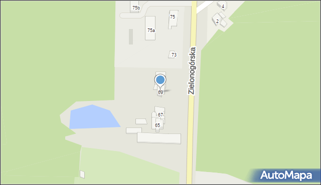 Nowa Sól, Zielonogórska, 69, mapa Nowa Sól