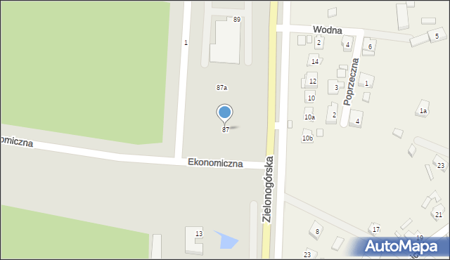 Nowa Sól, Zielonogórska, 87, mapa Nowa Sól