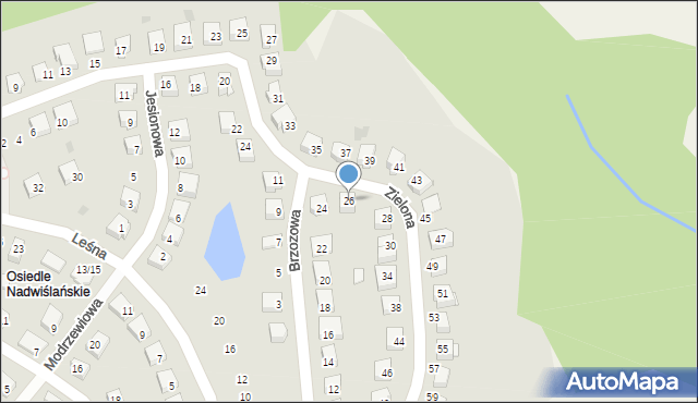 Nowe, Zielona, 26, mapa Nowe