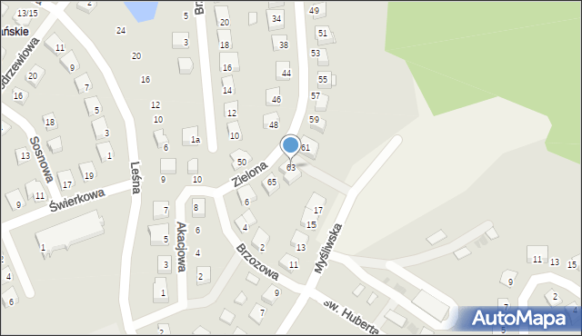 Nowe, Zielona, 63, mapa Nowe