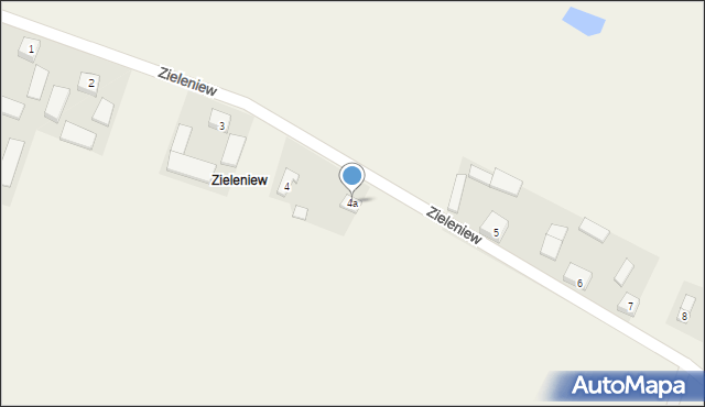 Nowe Ktery, Zieleniew, 4a, mapa Nowe Ktery