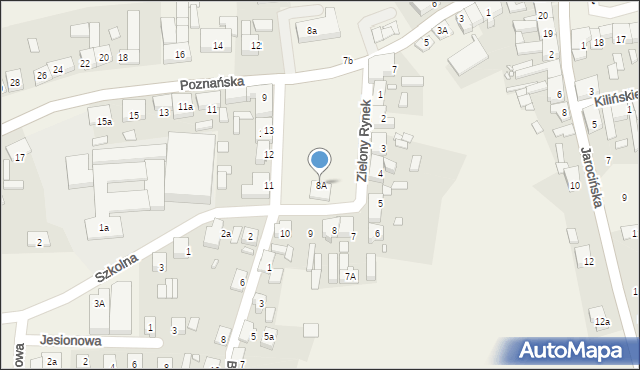 Nowe Miasto nad Wartą, Zielony Rynek, 8A, mapa Nowe Miasto nad Wartą