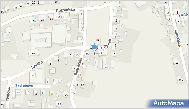 Nowe Miasto nad Wartą, Zielony Rynek, 9, mapa Nowe Miasto nad Wartą