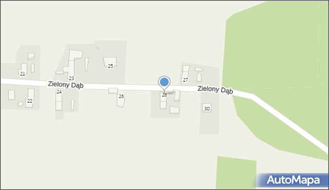 Nowe Smarchowice, Zielony Dąb, 28, mapa Nowe Smarchowice