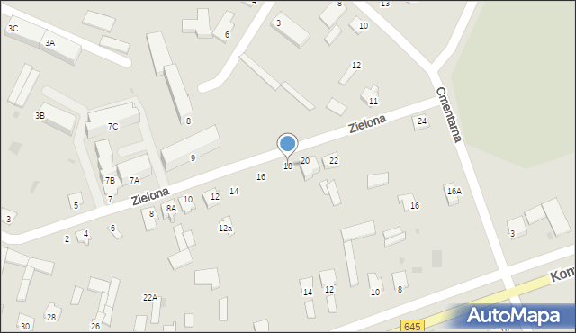 Nowogród, Zielona, 18, mapa Nowogród