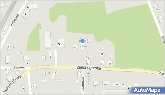 Nowogród Bobrzański, Zielonogórska, 11, mapa Nowogród Bobrzański