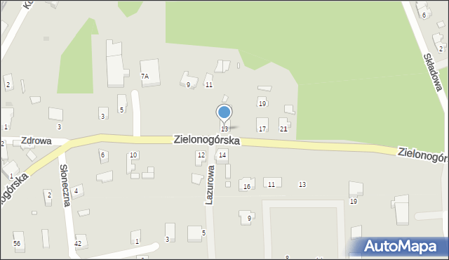 Nowogród Bobrzański, Zielonogórska, 13, mapa Nowogród Bobrzański