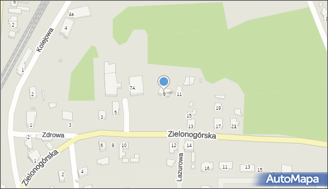 Nowogród Bobrzański, Zielonogórska, 9, mapa Nowogród Bobrzański