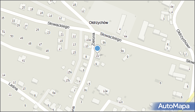 Nowogrodziec, Zielona, 11, mapa Nowogrodziec