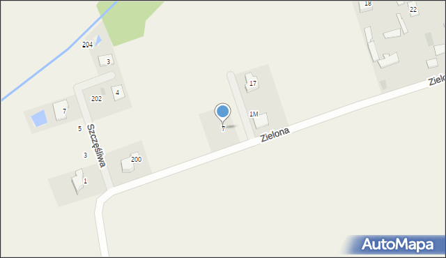 Oliszki, Zielona, 7, mapa Oliszki