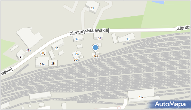 Olsztyn, Zientary-Malewskiej Marii, 34A, mapa Olsztyna