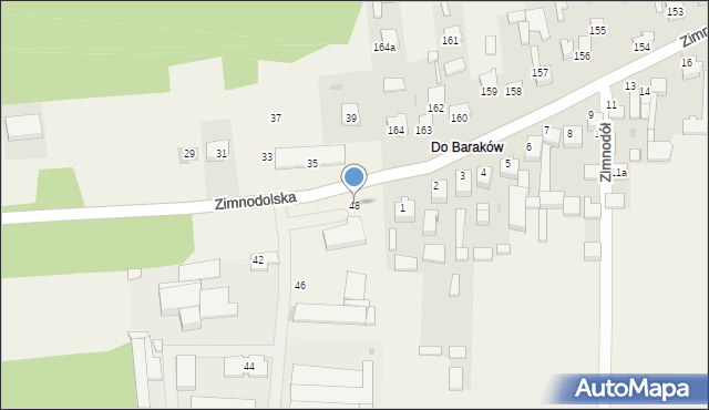 Osiek, Zimnodolska, 48, mapa Osiek
