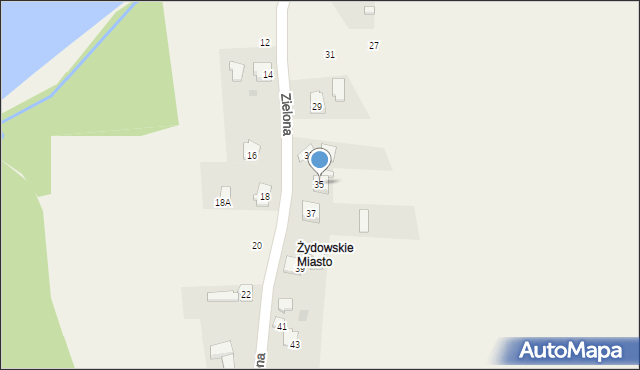 Osiek, Zielona, 35, mapa Osiek
