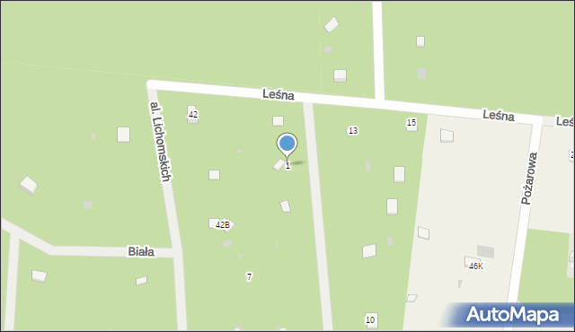 Ostrybór, Zielona, 1, mapa Ostrybór