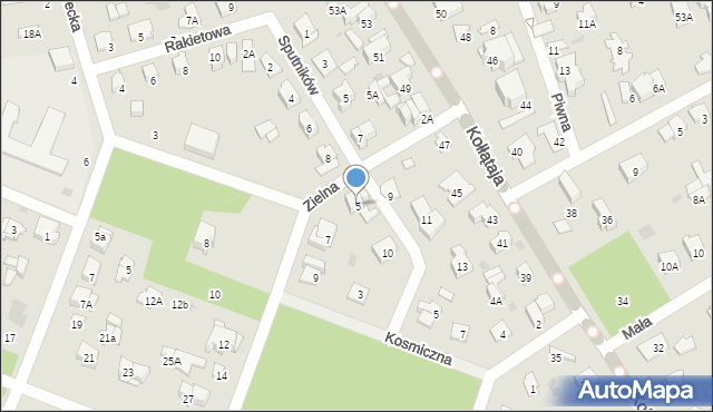 Otwock, Zielna, 5, mapa Otwock