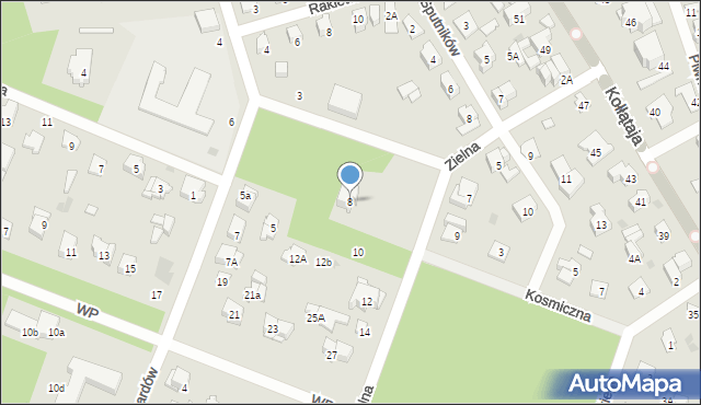 Otwock, Zielna, 8, mapa Otwock