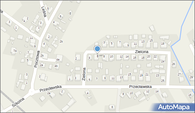 Pamiątkowo, Zielona, 6, mapa Pamiątkowo