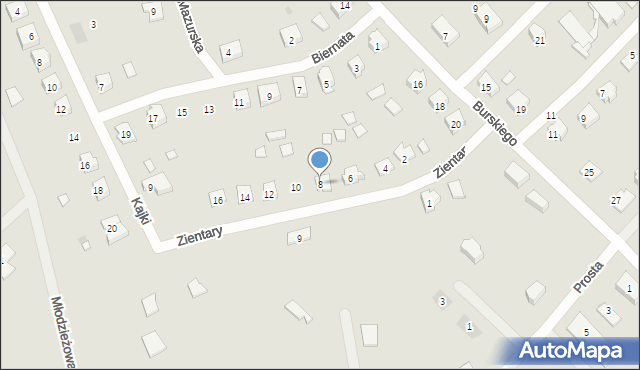 Pasym, Zientary Michała, 8, mapa Pasym