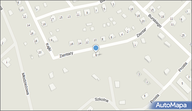 Pasym, Zientary Michała, 9, mapa Pasym