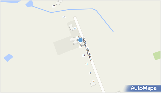 Pawłowice, Zielone Wzgórza, 15, mapa Pawłowice