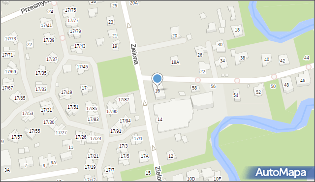 Piaseczno, Zielona, 16, mapa Piaseczno