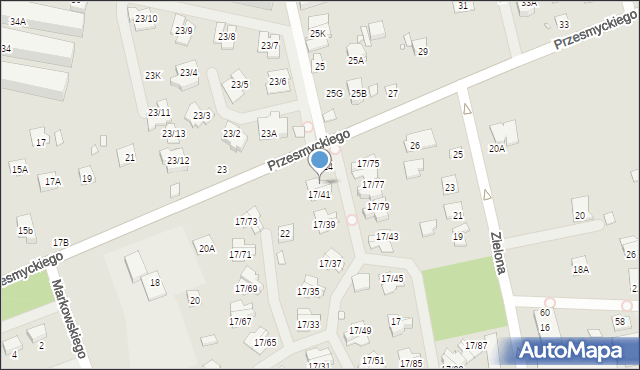 Piaseczno, Zielona, 17/42, mapa Piaseczno