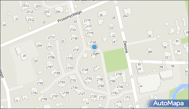 Piaseczno, Zielona, 17/45, mapa Piaseczno