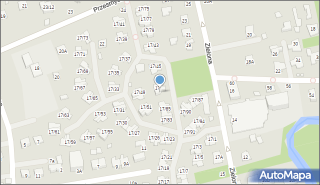 Piaseczno, Zielona, 17/48, mapa Piaseczno