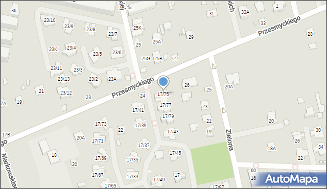 Piaseczno, Zielona, 17/75, mapa Piaseczno