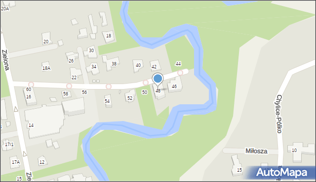 Piaseczno, Zielona, 48, mapa Piaseczno