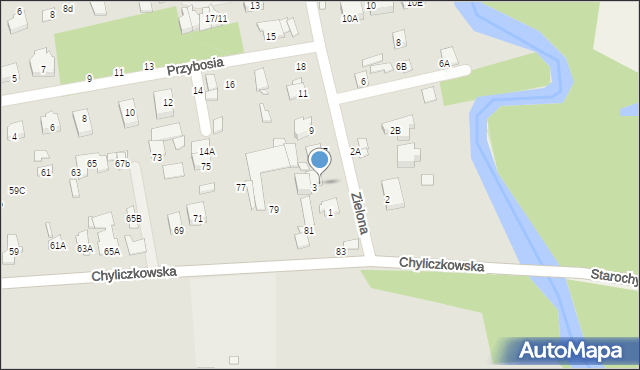 Piaseczno, Zielona, 5, mapa Piaseczno