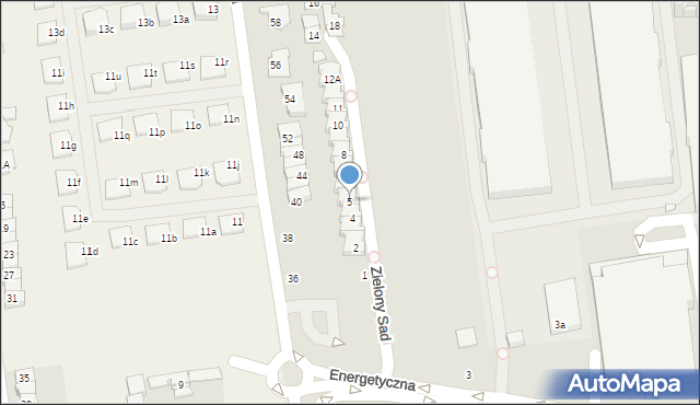 Piaseczno, Zielony Sad, 5, mapa Piaseczno