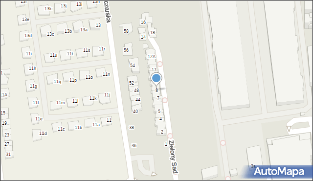 Piaseczno, Zielony Sad, 8, mapa Piaseczno