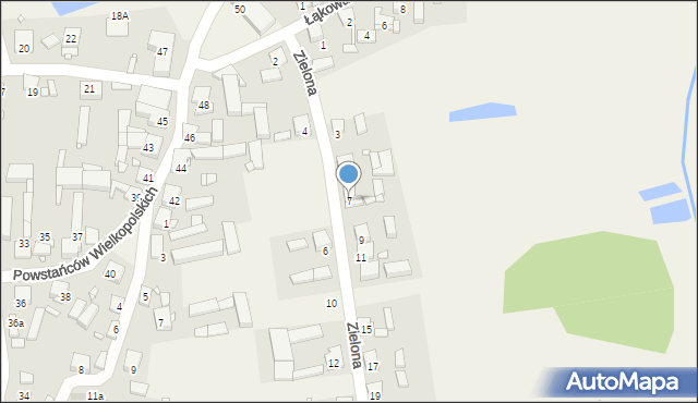 Pięczkowo, Zielona, 7, mapa Pięczkowo