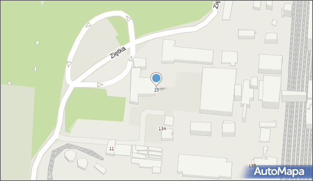 Piekary Śląskie, Ziętka Jerzego, gen., 13, mapa Piekary Śląskie