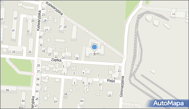 Piekary Śląskie, Ziętka Jerzego, gen., 30, mapa Piekary Śląskie