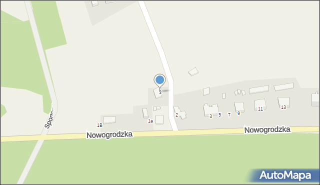 Pierzwin, Zielonogórska, 3, mapa Pierzwin