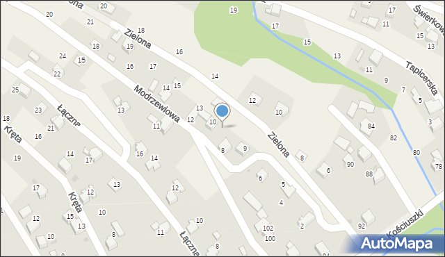 Pietrzykowice, Zielona, 11, mapa Pietrzykowice