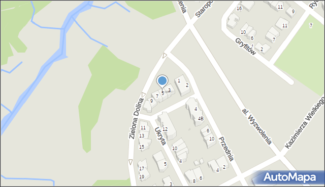 Piła, Zielona Dolina, 5, mapa Piły