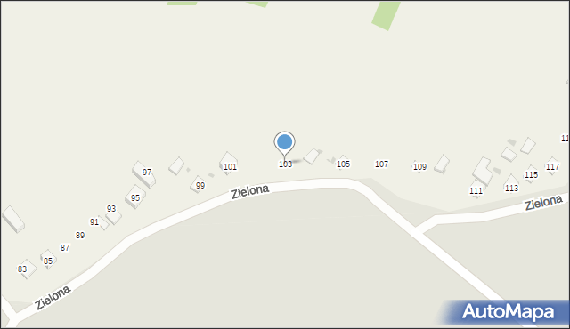 Pilchów, Zielona, 103, mapa Pilchów