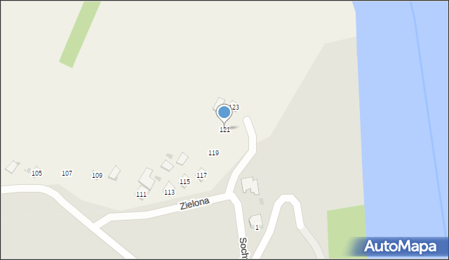 Pilchów, Zielona, 121, mapa Pilchów