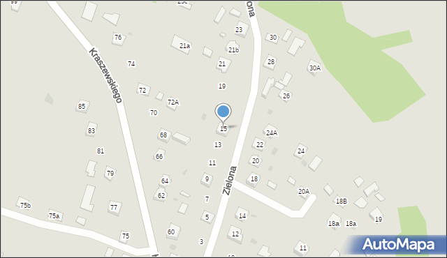 Pilzno, Zielona, 15, mapa Pilzno