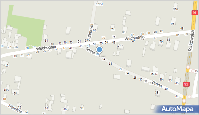 Piotrków Trybunalski, Zimna, 12, mapa Piotrków Trybunalski